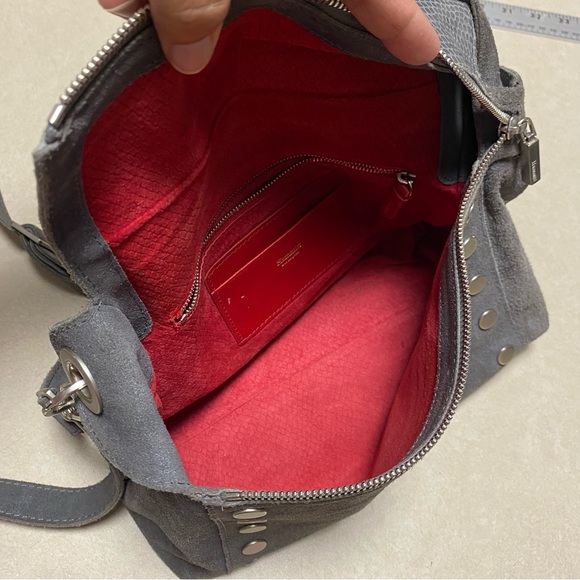 Hammitt Bag Gray Suede & Leather Bryant Medium Crossbody Shoulder Bag - Picture 9 of 14